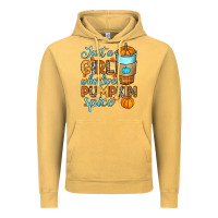 Vintage Mustard Just a girl who loves pumpkin spice Vintage Hoodie - RanaPortraitStore