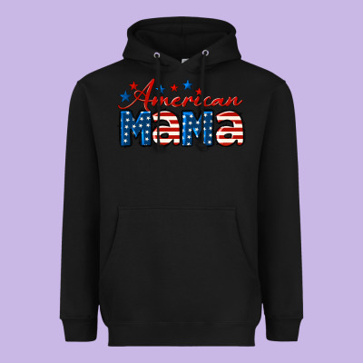 American Mama Heavyweight Hoodie Designed By Lillyallendesigns