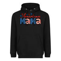 Black American Mama Heavyweight Hoodie - LillyAllenDesigns