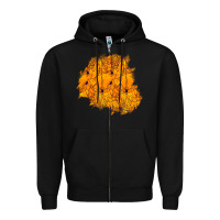 Black halloween patch Zipper Hoodie - BundleAndBundleShop