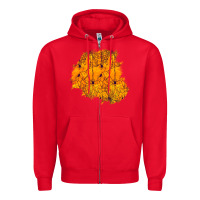 Red halloween patch Zipper Hoodie - BundleAndBundleShop