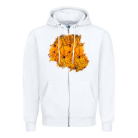 White halloween patch Zipper Hoodie - BundleAndBundleShop