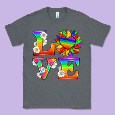 Love And Sunflower Classic Tee Designed By Hra Design Shop