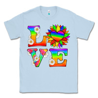 Dusty Blue love and sunflower Classic Tee - HRA Design Shop