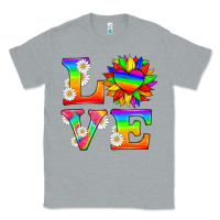 Heather Grey love and sunflower Classic Tee - HRA Design Shop