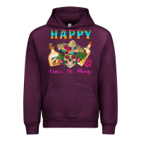 Mauve Wine Happy Cinco De Mayo Mexican Skull Tequila Bottle Roses Cactus Urban Hoodie - Artiststas