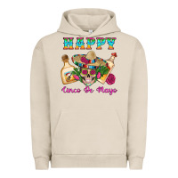 Pigment French Oak Happy Cinco De Mayo Mexican Skull Tequila Bottle Roses Cactus Urban Hoodie - Artiststas