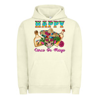 Pigment Pistachio Happy Cinco De Mayo Mexican Skull Tequila Bottle Roses Cactus Urban Hoodie - Artiststas