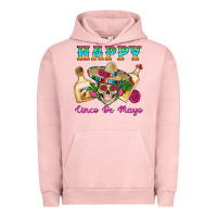 Pigment Salmon Happy Cinco De Mayo Mexican Skull Tequila Bottle Roses Cactus Urban Hoodie - Artiststas