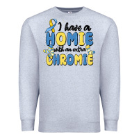 Heather Grey i have homie with an extra chromie Premium Sweatshirt - MaliasSmallBusiness