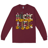 Burgundy nurse life Long Sleeve Tee - FaDigitalArtStudio