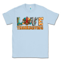 Dusty Blue love thanksgiving western turkey Classic Tee - BarkalooDesign