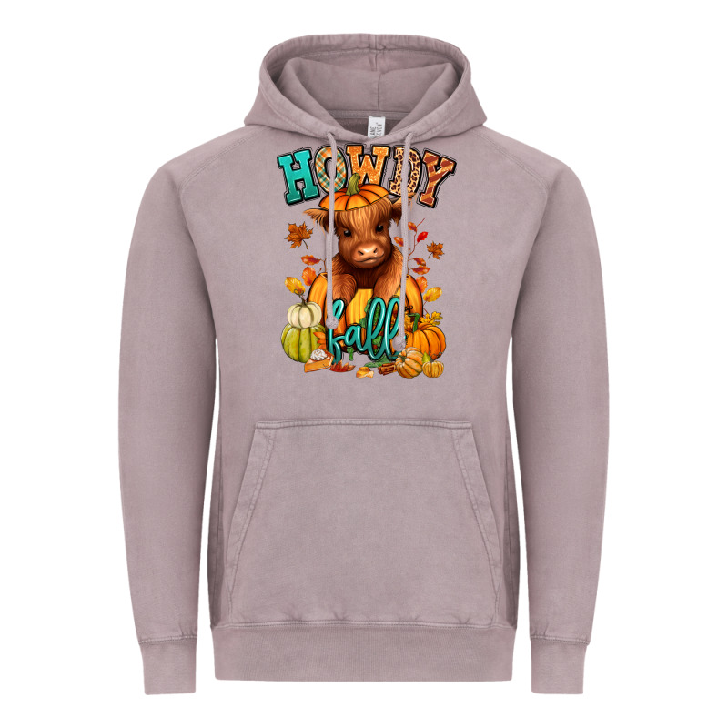 Hay There Fall Pumpkin Heifer Vintage Hoodie by RanaPortraitStore | Teevron