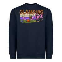 Navy glamping girl Heavyweight Sweatshirt - texasbilliewilder