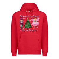 Red the most wonderful time of the year Premium Hoodie - MaliasSmallBusiness
