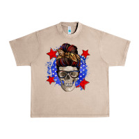 French Oak American mom skull Urban Heavy Tee - Zillion Design Studio