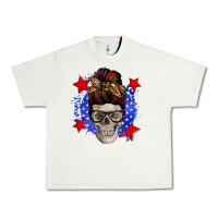 Pistachio American mom skull Urban Heavy Tee - Zillion Design Studio