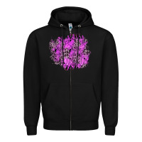 Black halloween patch Zipper Hoodie - BundleAndBundleShop