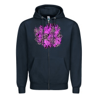 Navy halloween patch Zipper Hoodie - BundleAndBundleShop