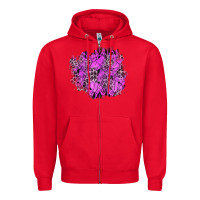 Red halloween patch Zipper Hoodie - BundleAndBundleShop