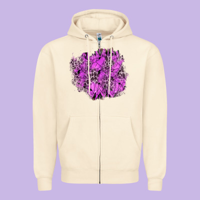 Halloween Patch Zipper Hoodie Designed By Bundleandbundleshop