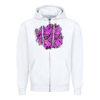 White halloween patch Zipper Hoodie - BundleAndBundleShop