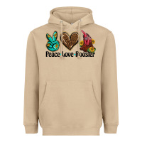 Mushroom peace love rooster Heavyweight Hoodie - BarkalooDesign
