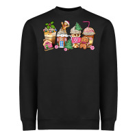Black pink gingerbread coffee cups Heavyweight Sweatshirt - Zillion Design Studio