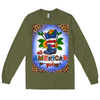 Army Green all american girl air freshener Long Sleeve Tee - HRA Design Shop