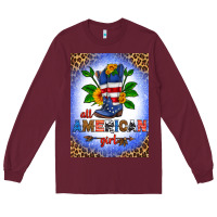 Burgundy all american girl air freshener Long Sleeve Tee - HRA Design Shop