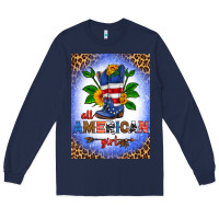 Navy all american girl air freshener Long Sleeve Tee - HRA Design Shop