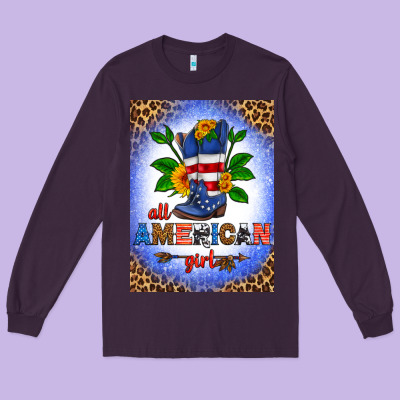 All American Girl Air Freshener Long Sleeve Tee Designed By Hra Design Shop