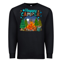 Black happy camper Premium Sweatshirt - MaliasSmallBusiness