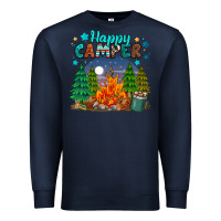 Navy happy camper Premium Sweatshirt - MaliasSmallBusiness