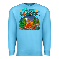 Ocean Blue happy camper Premium Sweatshirt - MaliasSmallBusiness