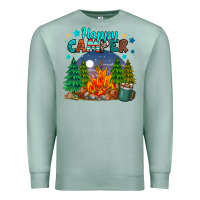 Seafoam happy camper Premium Sweatshirt - MaliasSmallBusiness