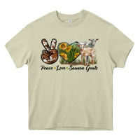 Mossy Peace Love Saanen Goats Heavy Core Tee - LillyAllenDesigns