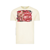 Vintage Arctic valentine's day pig hogs and kisses Vintage Tee - RanaPortraitStore