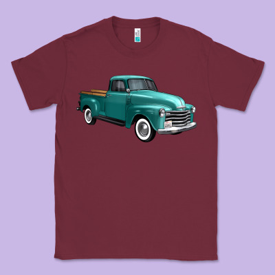 Western Truck Right 34 View Classic Tee Designed By Fadigitalartstudio