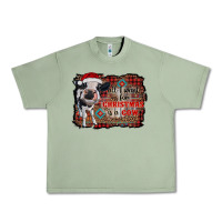 Oil Green all i want for christmas is a cow aztec Urban Heavy Tee - RanaPortraitStore