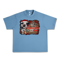 Pebble Blue all i want for christmas is a cow aztec Urban Heavy Tee - RanaPortraitStore
