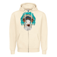 Sandshell calf indian headdress Zipper Hoodie - JahusDesignShop