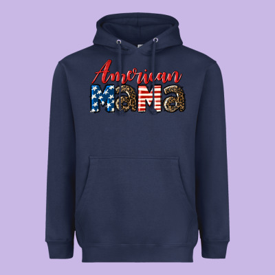 Western American Mama Heavyweight Hoodie Designed By Lillyallendesigns