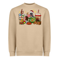 Mushroom Christmas coffee cups with Pitbull Heavyweight Sweatshirt - RanaPortraitStore