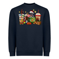 Navy Christmas coffee cups with Pitbull Heavyweight Sweatshirt - RanaPortraitStore