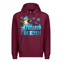 Burgundy I'm freakin freezin Premium Hoodie - MaliasSmallBusiness
