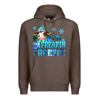 Coffee I'm freakin freezin Premium Hoodie - MaliasSmallBusiness