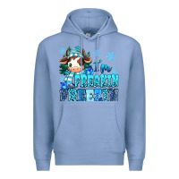 Colony Blue I'm freakin freezin Premium Hoodie - MaliasSmallBusiness