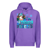 Purple I'm freakin freezin Premium Hoodie - MaliasSmallBusiness