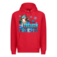Red I'm freakin freezin Premium Hoodie - MaliasSmallBusiness